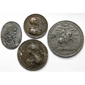 Polen, Schweden und Deutschland, Medaillensatz aus Guss (4 Stück)