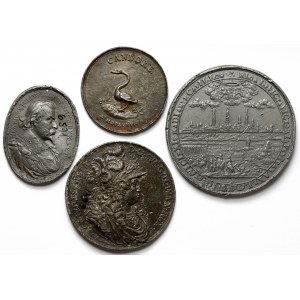 Polen, Schweden und Deutschland, Medaillensatz aus Guss (4 Stück)