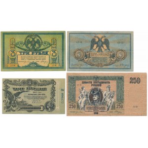 Südrussland und Ukraine-Odessa, Banknotensatz (4tlg.)