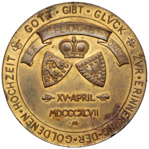 Schlesien, Medaille 1897 - Goldene Hochzeit