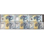 Papua-Nowa Gwinea, 10 Kina (2000-2015) - polymers (6pcs)