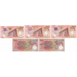 Papua-Nowa Gwinea, 20 Kina (2001-2015) - polimery (5szt)