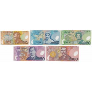 Nowa Zelandia, 5 - 100 Dollars (1999-2005) - polimery (5szt)