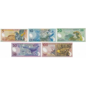 New Zealand, 5 - 100 Dollars (1999-2005) - Polymers (5pcs)