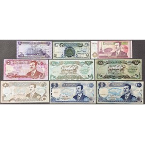 Irak, zestaw banknotów MIX (9szt)