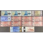 Set of world polymers banknotes (14pcs)