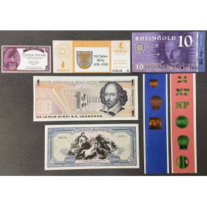 Zestaw banknotów testowych MIX ŚWIAT (7szt)