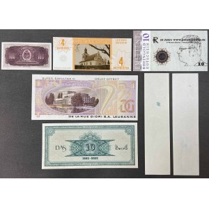 Zestaw banknotów testowych MIX ŚWIAT (7szt)
