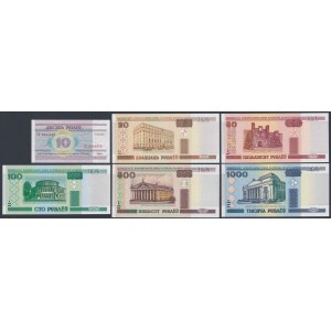 Białoruś, 10 - 1.000 Rubli 2000 (6szt)