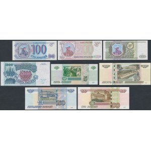 Rosja, 5 - 5.000 Rubli 1992-2004 (8szt)