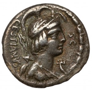 Republika, M. Plaetorius M.F. Cestanius (57 p.n.e.) Denar