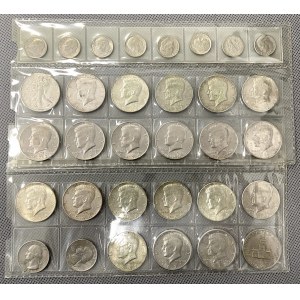 USA, circulating and silver coins