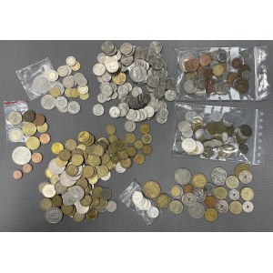 Satz von Münzen verschiedener Währungen MIX