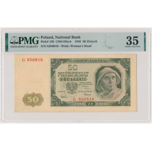50 złotych 1948 - 6 cyfr - G