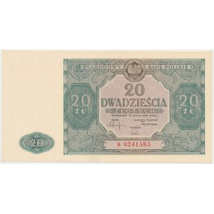 20 zloty 1946 - B - small letter