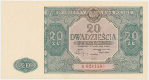 20 zloty 1946 - B - small letter