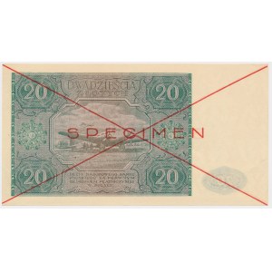 20 zloty 1946 - SPECIMEN - A