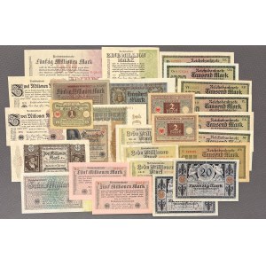 Niemcy, zestaw banknotów MIX (27szt)
