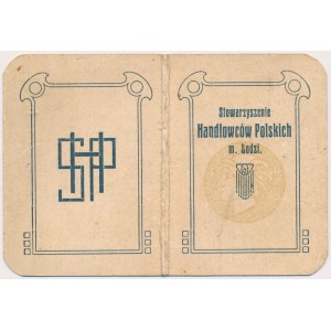 Stowarzyszenie Handlowców Polskich w Łodzi, bilet członka rzeczywistego, 1922