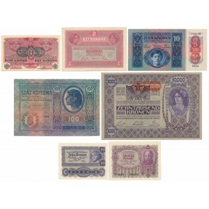 Czechosłowacja, zestaw banknotów MIX (7szt)