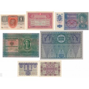 Czechosłowacja, zestaw banknotów MIX (7szt)