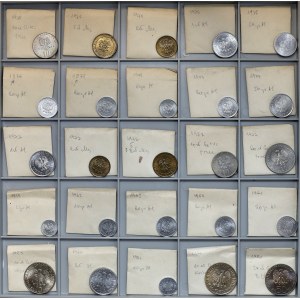 Tray of Communist Party coins - lots of beautiful ones, including Copernicus 1959