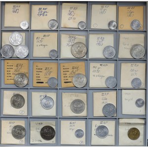 Tray of PRL coins - the beautiful 1960s and early 1970s