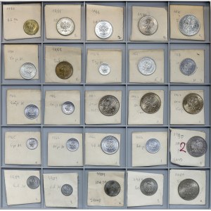 Tray of PRL coins - various, including mint 1 zl 1966, very nice 50 gr 1967 and Rybak 1971