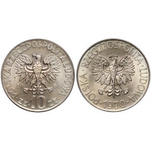 10 gold 1968-1970, Copernicus and Kosciuszko - outstanding (2pcs)