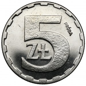 Próba NIKIEL 5 złotych 1986