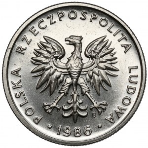 Próba NIKIEL 5 złotych 1986