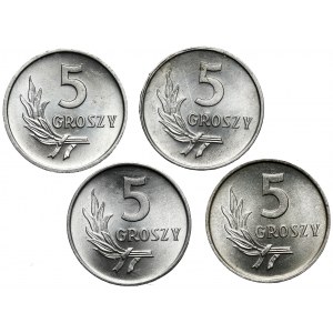 5 pennies 1960-1963, set (4pcs)