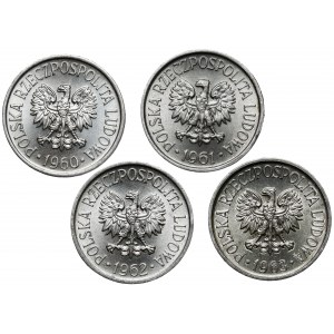 5 groszy 1960-1963, zestaw (4szt)