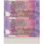 Australia, 5 Dollars 1996 - polymers - Vertical Pair