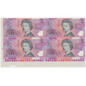 Australia, 5 Dollars 1996 - polimery - nierozcięte 4 sztuki