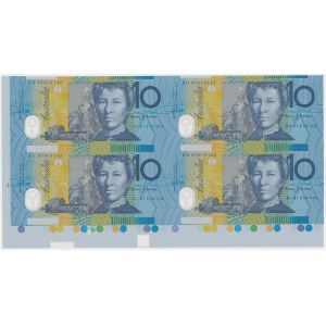 Australia, 10 Dollars 1997 - polymers - Block of 4