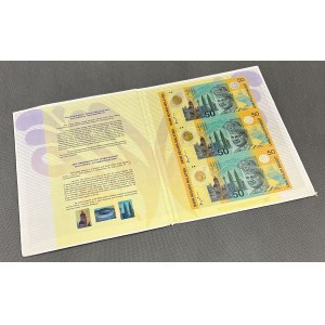 Malaysia, 50 Ringgit 1998 - polymers - Uncut Strip of 3