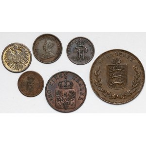 Europe, MIX coins, lot (6pcs)