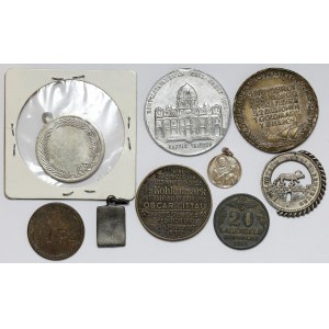 Europa, Medaillen, Medaillons und Münzen, Satz (9 Stück)