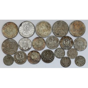 II RP Satz Silbermünzen (19 Stück)
