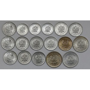 5 - 50 pennies 1949 Al and CuNi - mint - set (17pcs)