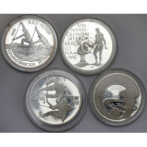 Olympische Sommerspiele 1988 und 1992 - Silbermünzen (4 Stück)