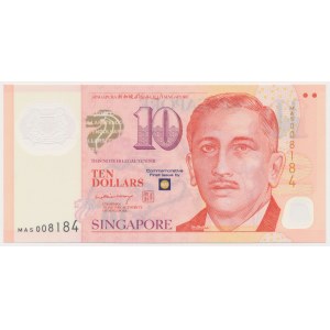 Singapur, 10 Dollars (2005) - polimer - w folderze