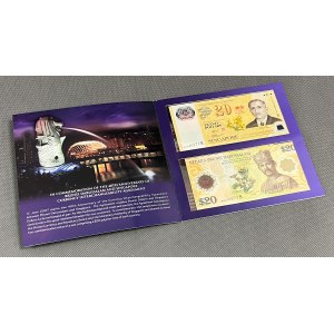 Singapur und Brunei Darussalam, 2x 20 Dollar 2007 - Polymere - im Ordner