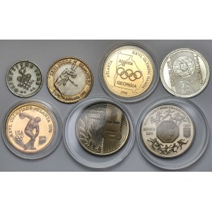 Letnie Igrzyska Olimpijskie 1996 Atlanta - zestaw monet (7szt)
