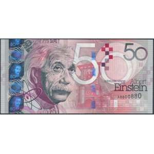 Thomas De La Rue, TestNote - 50, Albert Einstein - w folderze