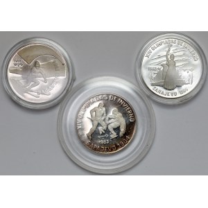 Zimowe Igrzyska Olimpijskie 1984 Sarajewo - srebrne monety (3szt)