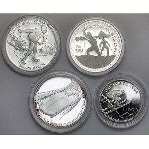 Olympische Winterspiele 1994 Lillehammer - Silbermünzen (4 Stück)