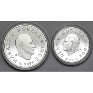 Winter Olympic Games 1994 Lillehammer - 50 and 100 kroner Norway (2pc)