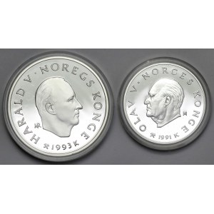 Zimowe Igrzyska Olimpijskie 1994 Lillehammer - 50 i 100 kroner Norwegia (2szt)